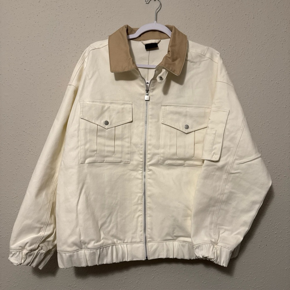 Nike Air Jordan Renegade Women’s Canvas Jacket Sail Women Size L Large New